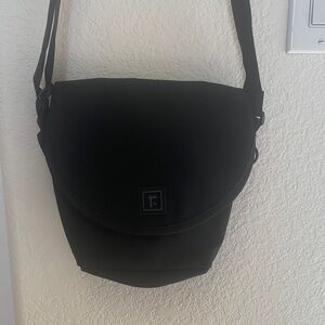 Rickshaw Black and Fuchsia  Crossbody Bag